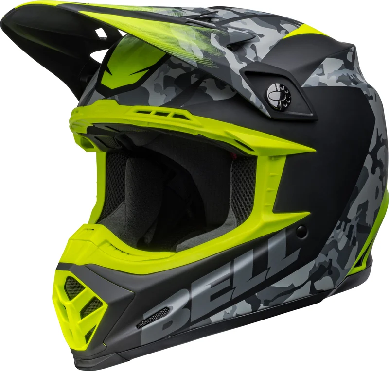 Casco BELL MOTO-9 MIPS VENOM Negro Mate/Amarillo, 60-61 / Talla XL