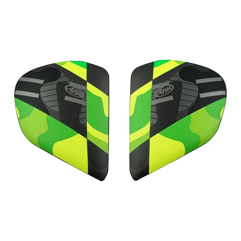 Cubiertas laterales ARAI PATCH Amarillo Flúor (Compatible sistema VAS-V)
