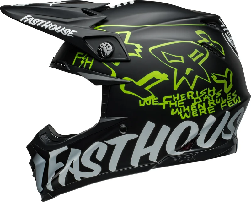 Casco BELL Moto-9S Flex - Fasthouse MC Core Matte Black/Yellow