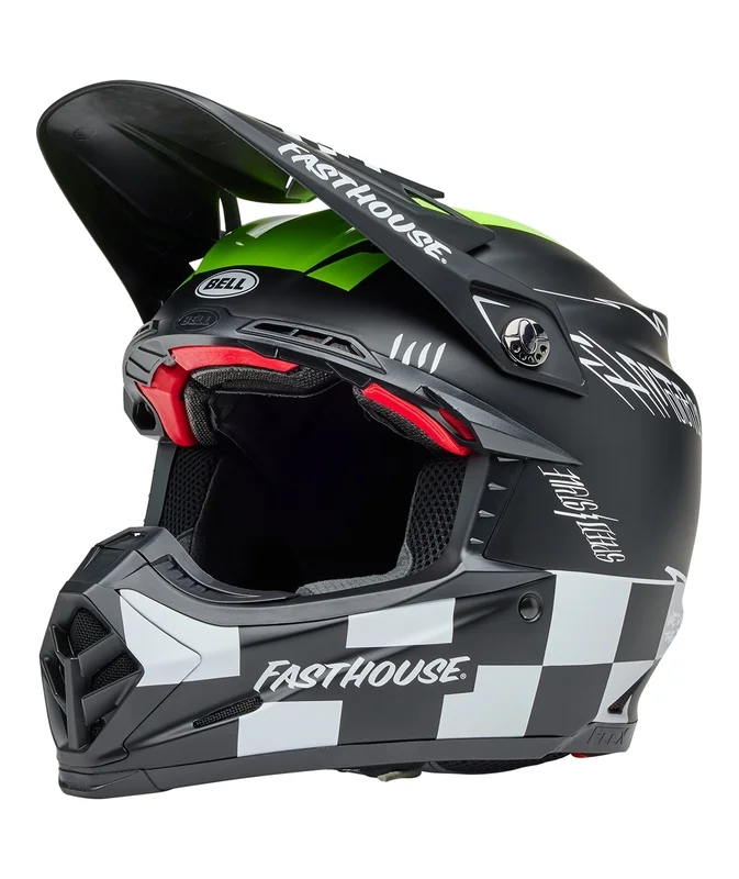 Casco BELL Moto-9S Flex - Fasthouse Smoke Bomb Matte Gloss Black/HiViz Yellow