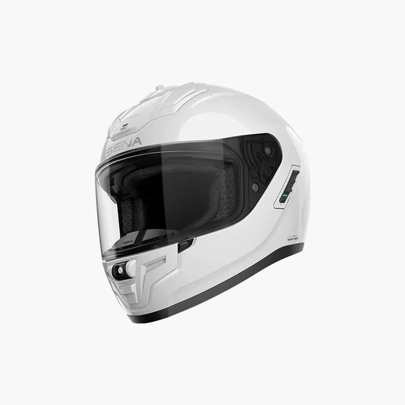 Casco SENA Phantom - Blanco Brillante- Mesh