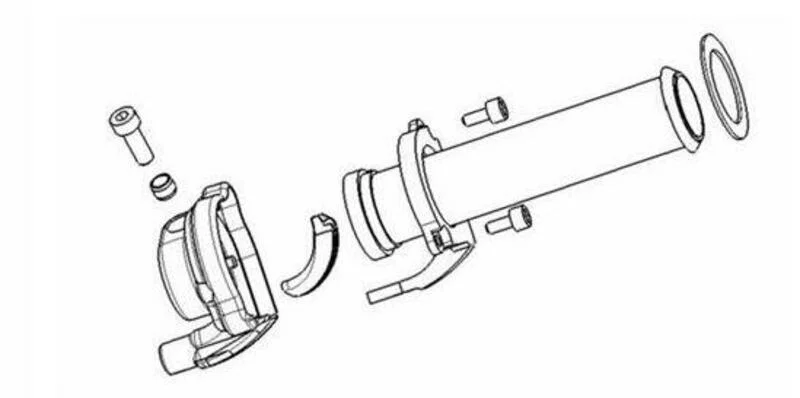 Acelerador con maneta Domino Piaggio 124mm 3745.03