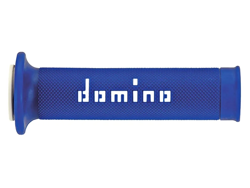 Puños racing DOMINO 126mm azul/blanco A01041C4648