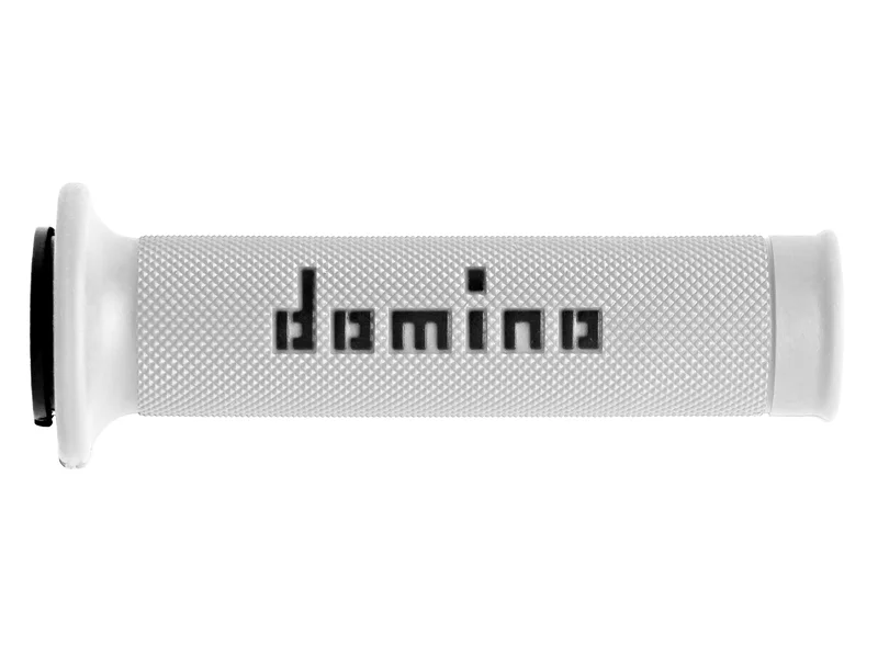 Puños racing DOMINO 126mm blanco/negro A01041C4046