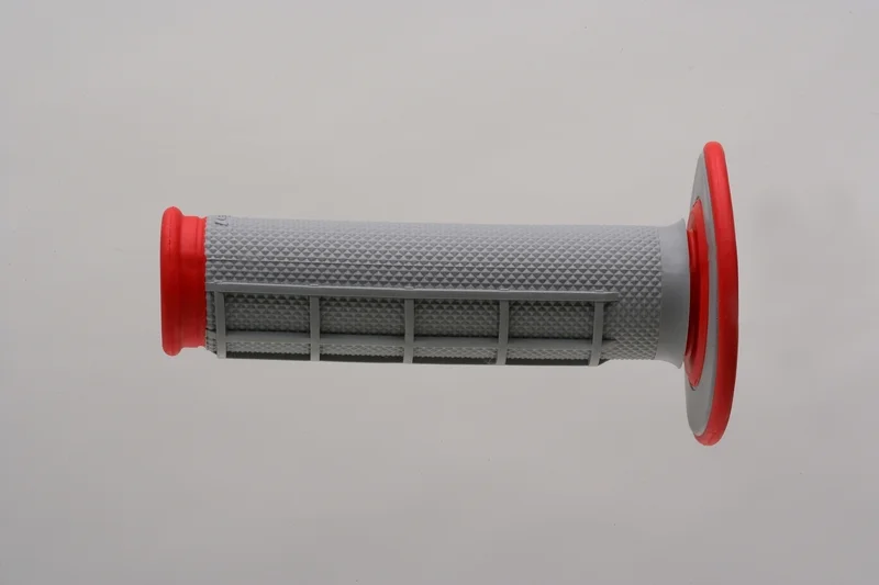 Puños Renthal Dual MX medio cuadradillo blando rojo G156