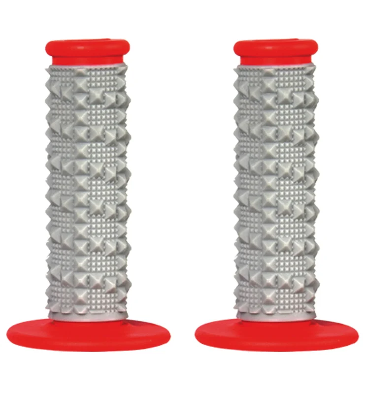 Puños SCAR X2R Dual Density Full Diamond - Gris / Rojo