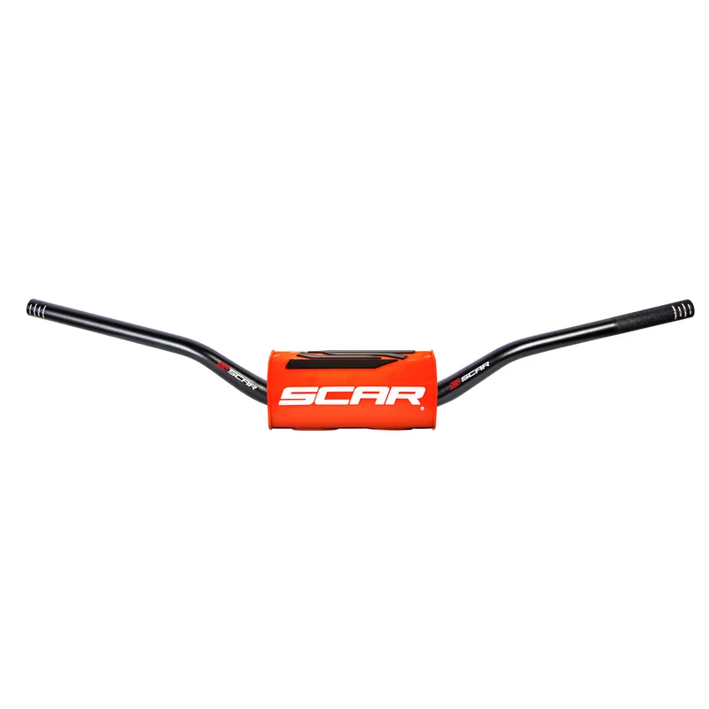 Manillar SCAR O² RC Ø28,6mm -Negro / Protector naranja