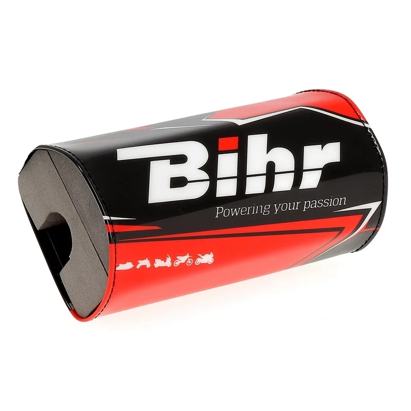 Morcilla protectora BIHR para manillar sin barra negro/rojo
