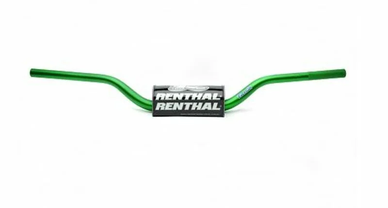 Manillar Renthal Fatbar Carmichael verde con protector negro 604-01-GN