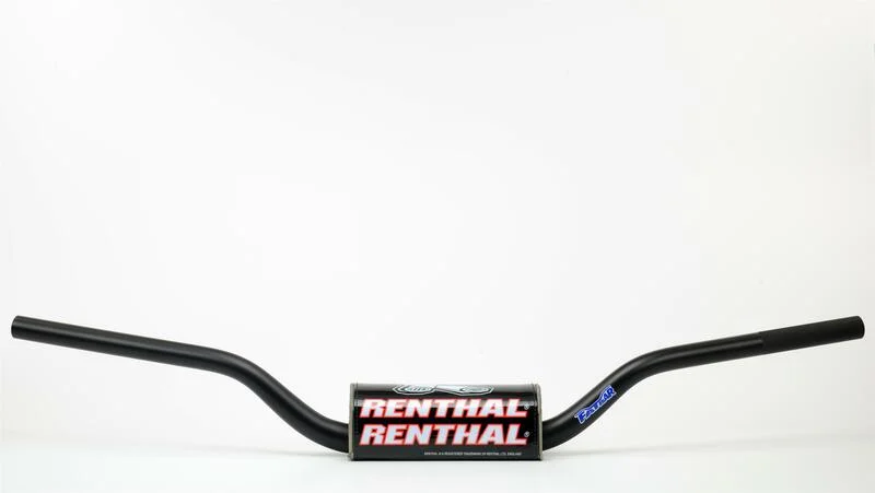 Manillar Renthal Fatbar Carmichael alto negro con protector negro 609-01-BK