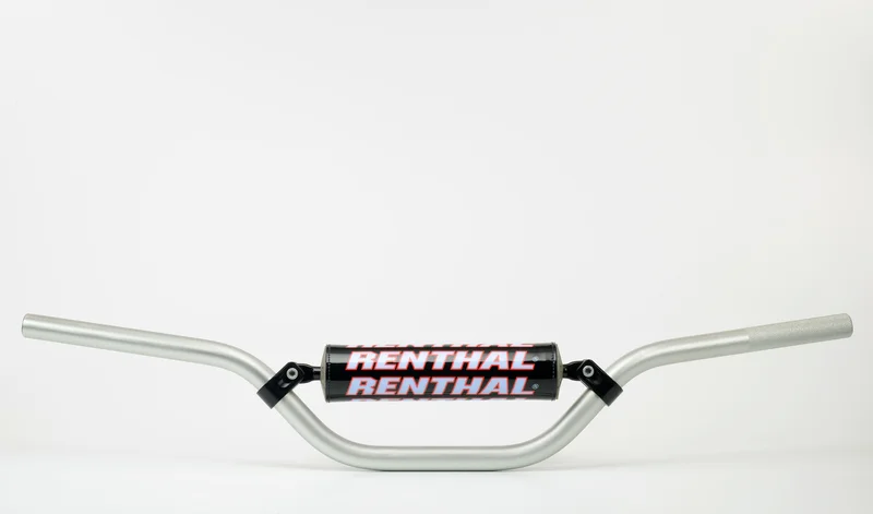Manillar Renthal Carmichael minicross plata con protector negro 784-03-SI-03-219