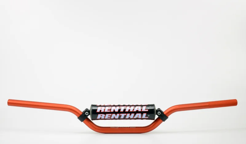Manillar Renthal motocross SX65 naranja con protector negro 823-01-OR-03-219