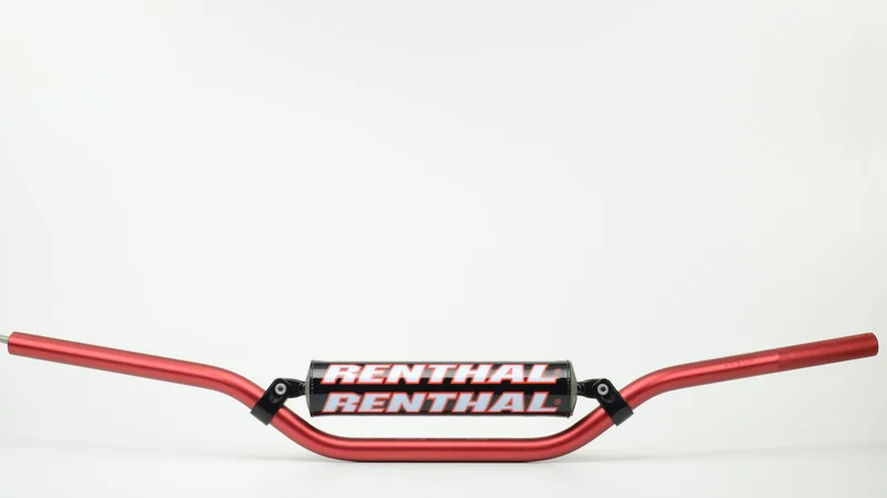 Manillar Renthal motocross Carmichel rojo con protector negro 971-08-RD-01-185