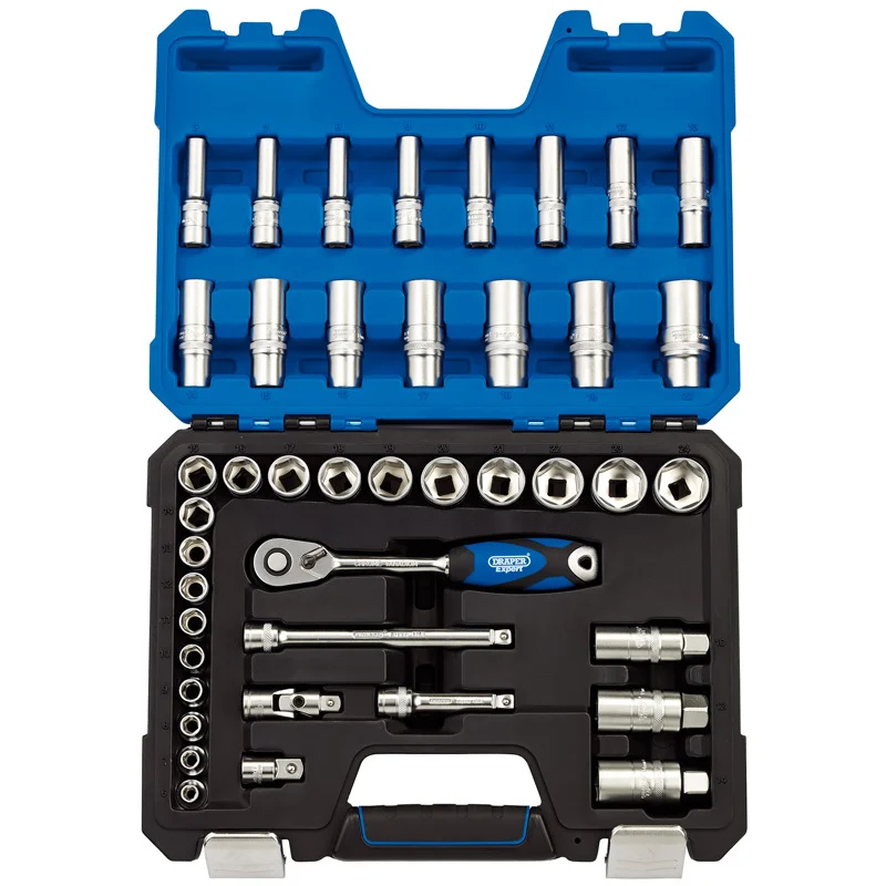 Kit de 42uds de Vasos & llaves carraca métrica 3/8'' DRAPER