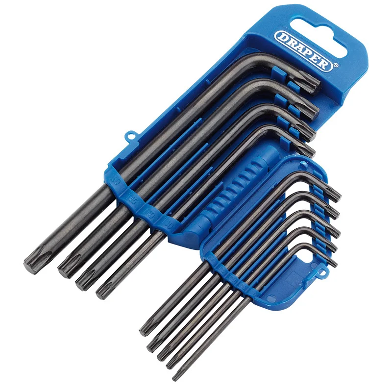 Juego de 9 llaves Torx DRAPER Largo