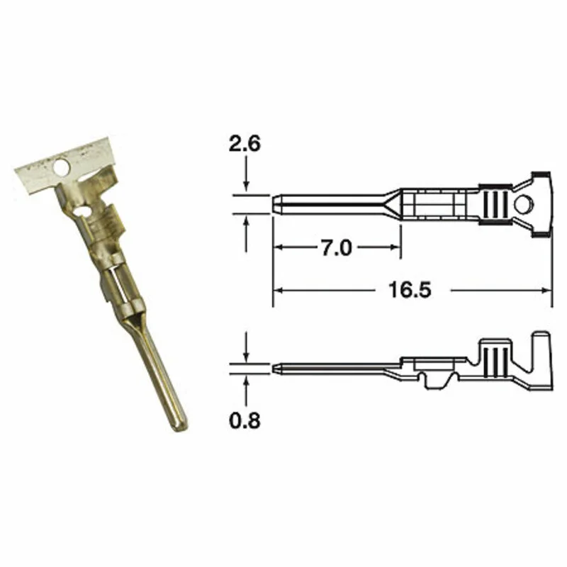 Terminal de cable macho generico BIHR Ø0,85mm²/1,25mm²