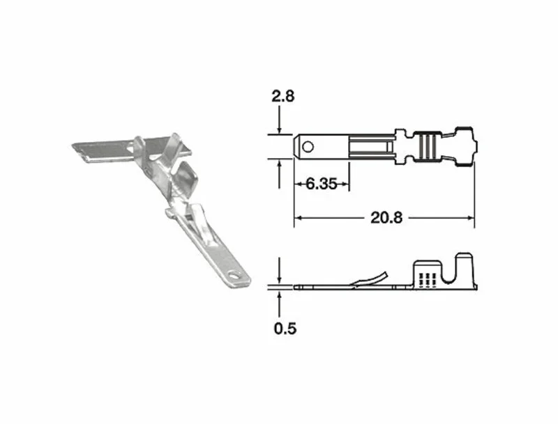 Terminal de cable macho serie 110 ML BIHR Ø0,85mm²/1,25mm² - 50uds