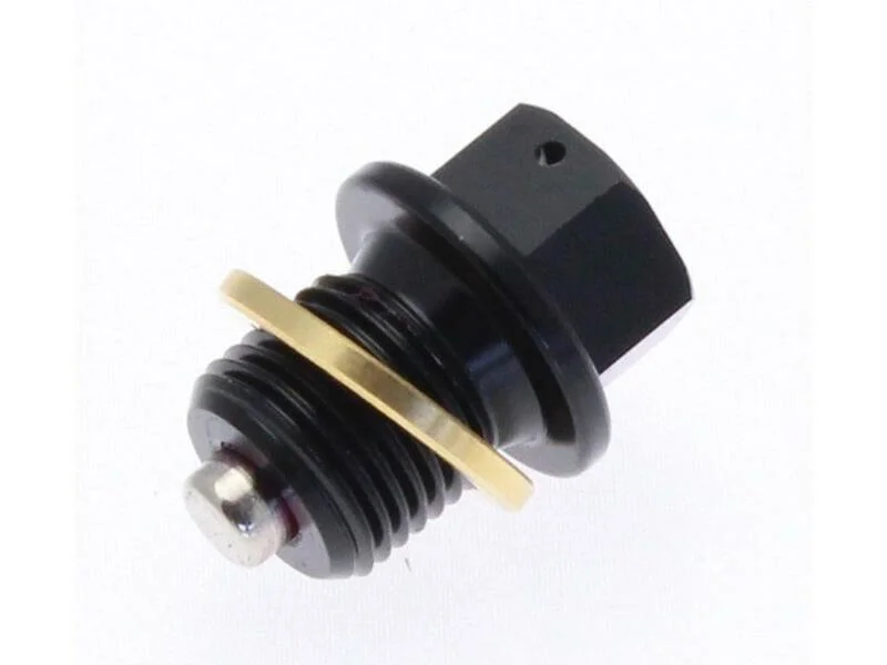 Tapón de vaciado de aceite TECNIUM magnético alu negro M14 x 1,25 x 13,5