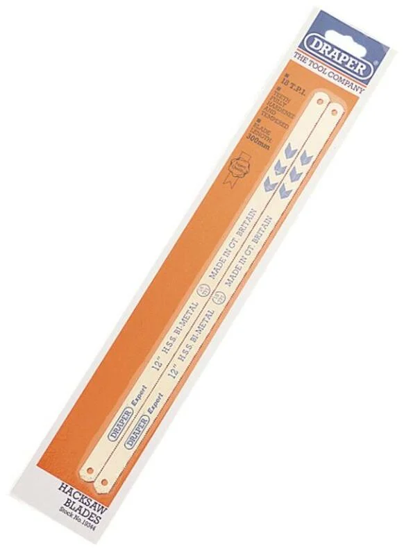 Hojas de sierra bimetal para arco de sierra metales DRAPER 2uds x 300mm