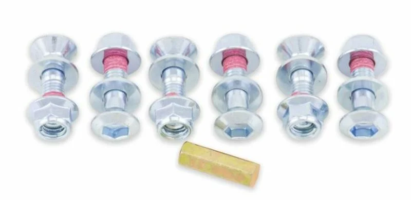Pack de 6 Tornillos de corona Bolt Plata - cabeza Hexagonal