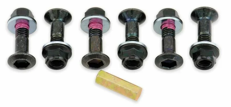 Pack de 6 Tornillos de corona Bolt Negro - cabeza Hexagonal