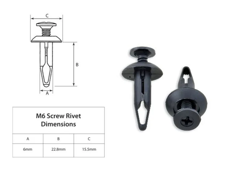 Remache plástico M6 BOLT