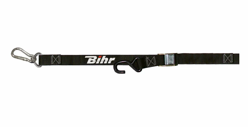 Correas con gancho mosquetón BIHR negro