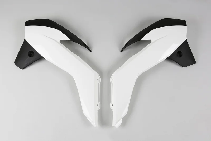 Plásticos laterales de radiador UFO KTM blanco/negro KT04042-999K