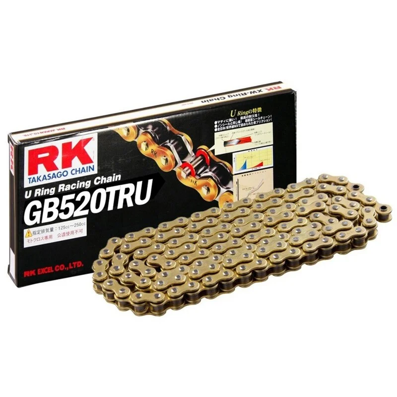 Cadena RK GB520TRU con 112 eslabones oro