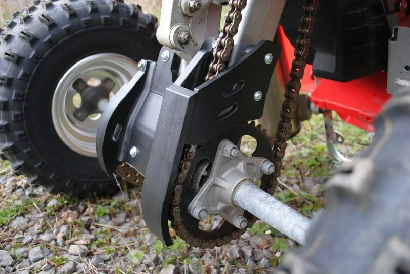 Protector trasero de cárter AXP 6 mm negro Honda TRX450R