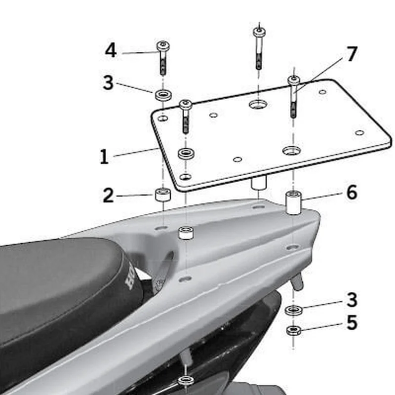 Fijaciones Top SHAD Honda VISION 125 '12