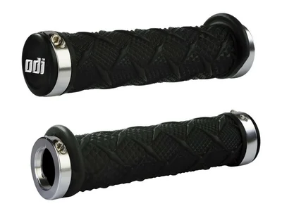 Puños ODI X-treme ATV Lock-On Negro/Plata