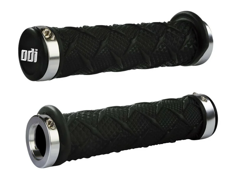 Puños ODI X-treme ATV Lock-On Negro/Plata