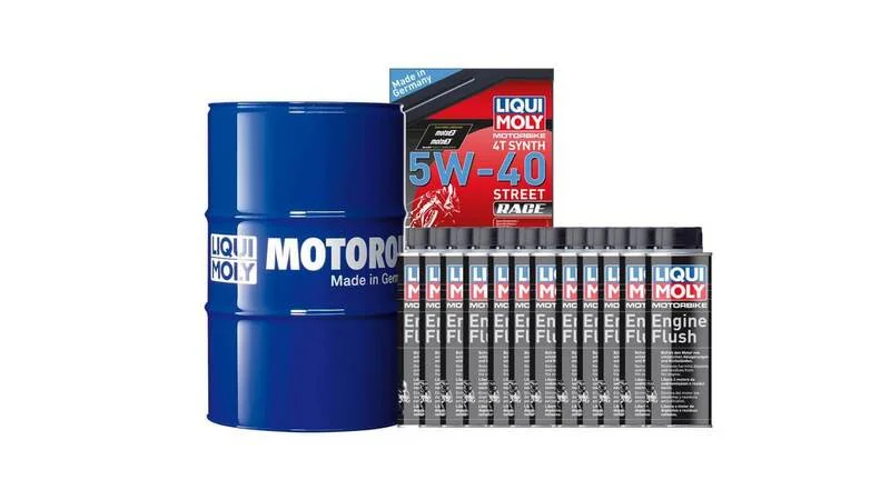 Pack LIQUI MOLY - Aceite de motor Sintético 5W-40 (1x Bidón 60L) + Limpia motores Engine Flush (12x Bote 250ml)