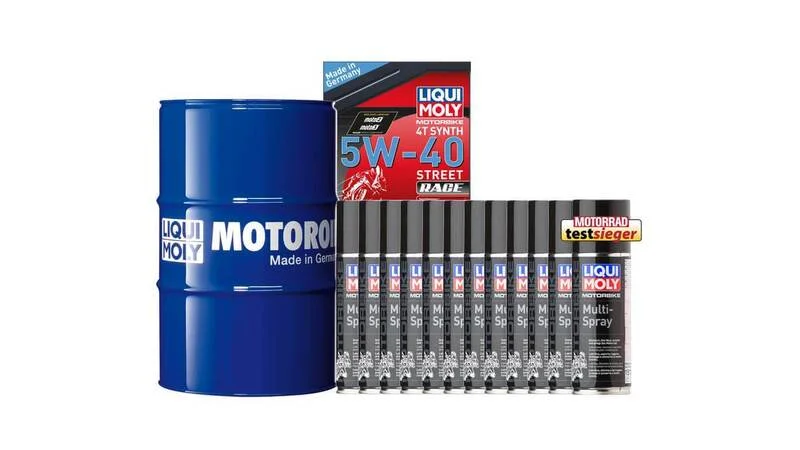 Pack LIQUI MOLY - Aceite de motor Sintético 5W-40 (1x Bidón 60L) + Lubricante multiuso (12x Spray 200ml)