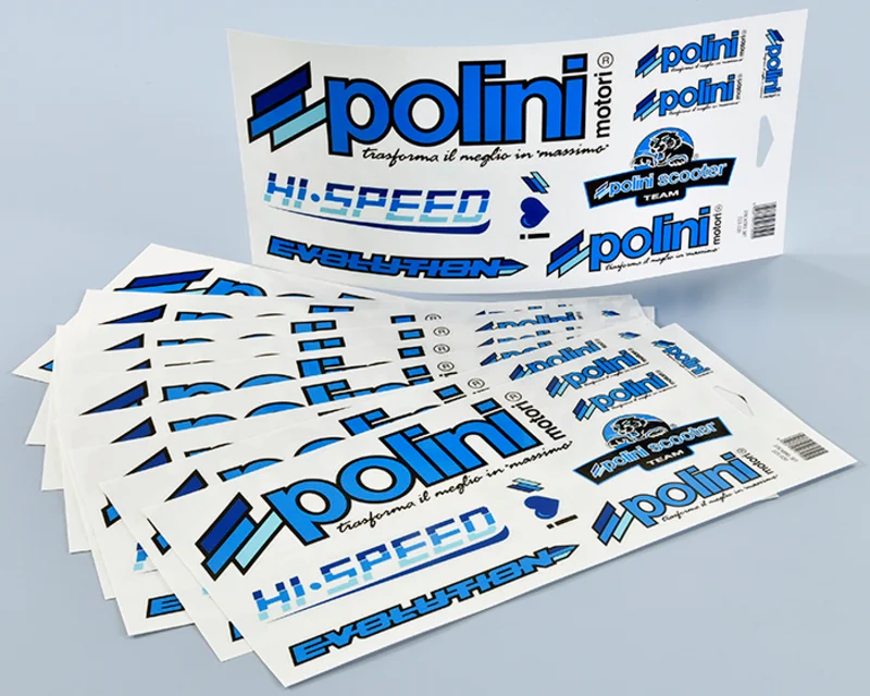 Juego de adhesivos POLINI Blue Line
