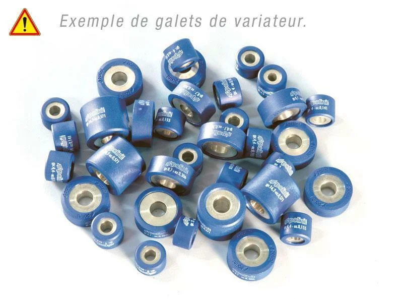 Rodillos de variador POLINI 27,5x21,5mm 20,5gr - 6 piezas