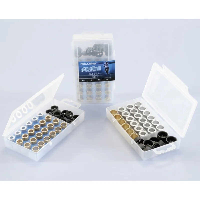Caja de rodillos POLINI 16x13mm 5,5-6-6,5-7gr - 24 piezas