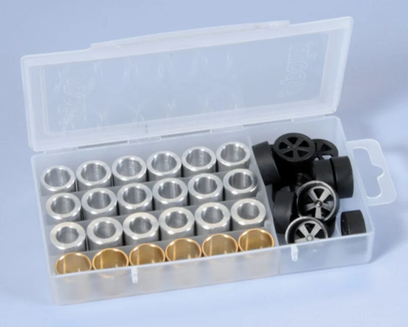 Caja de rodillos POLINI 19x15,5mm 4,5-5-5,5-6gr - 24 piezas