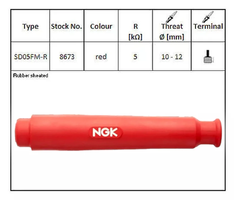Pipa de bujía NGK - SD05FM-R